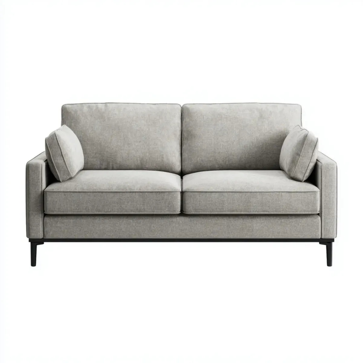 Divano 2 posti grigio 160 x 85 x 84 cm in poliestere rettangolare