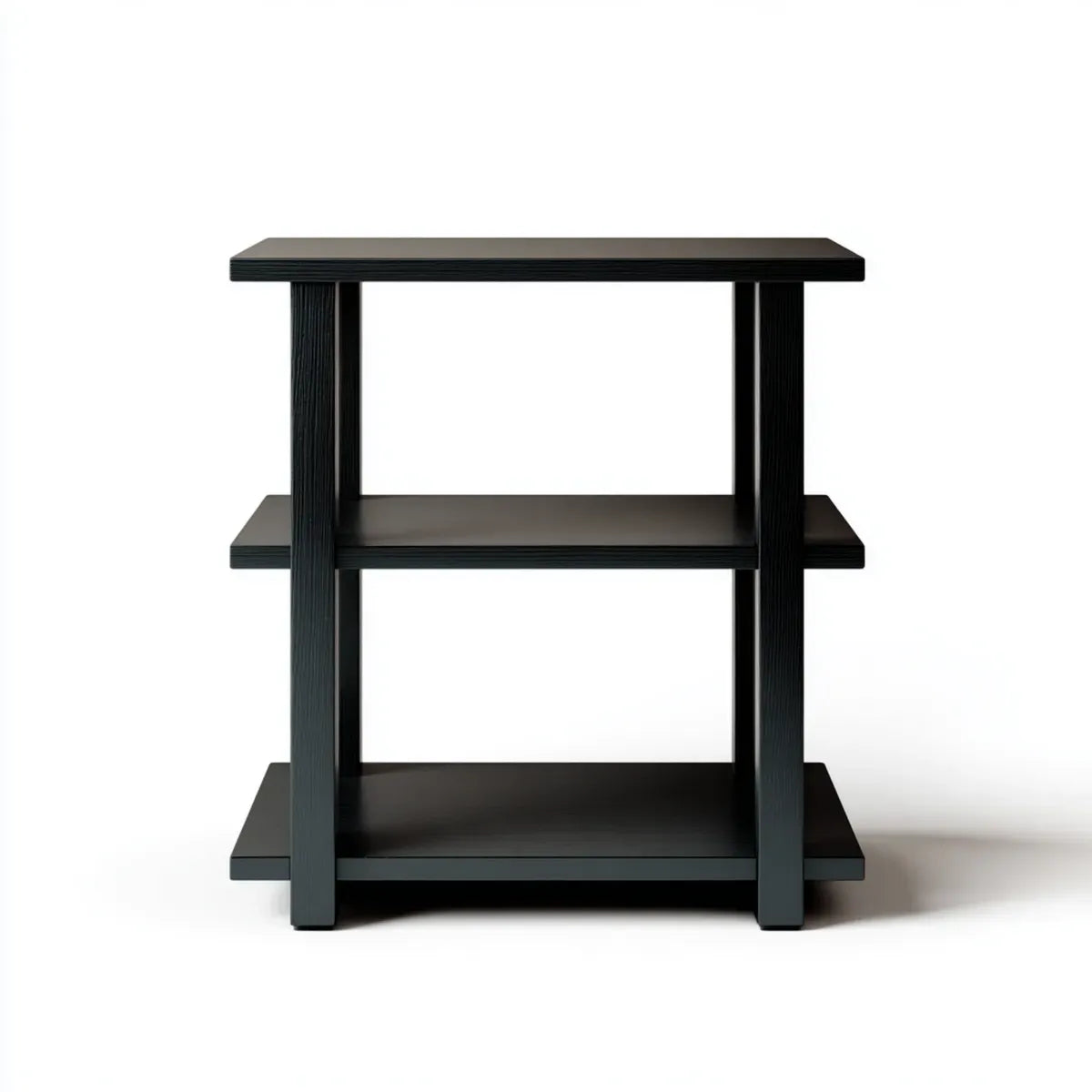 Libreria da ufficio nera 60 x 30 x 90 cm in MDF rettangolare a 3 ripiani